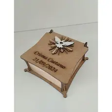 Caixa Lembrança com chaveiro para CRISMA, BATIZADO, EUCARISTIA! Caixa em MDF com personalização.