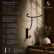 Suporte Para Chapéu De Parede, Ferro Maciço Porta Chapéis, E Acessórios Incluso Bucha E Parafusos