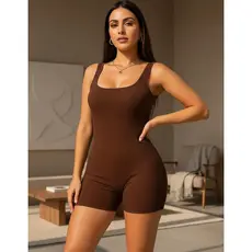 Macaquinho Feminino Ribana Casual Confortável Curto Ajustado