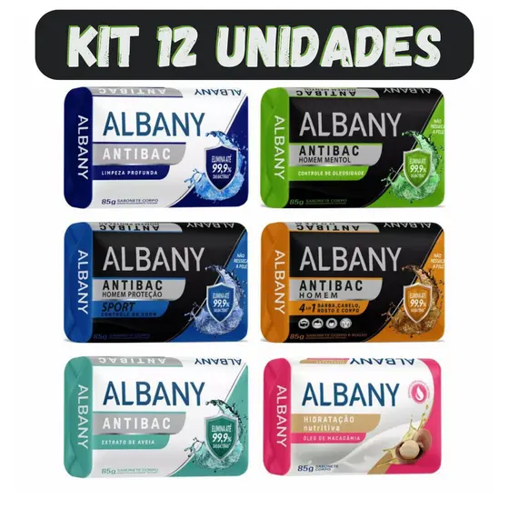 Sabonete Albany Kit Com 12 Unidades 85g A Escolher