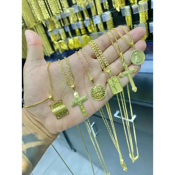 Cordão mais Pingente Feitas 100% De Moeda Antiga Identica Ao Ouro 18k 1