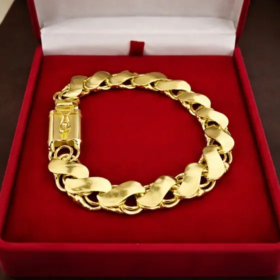 Pulseira FRISO S 12MM 100% Moeda Antiga idêntica a ouro 18k