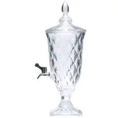 Suqueira 3 litros Dispenser filtro Vidro Diamond