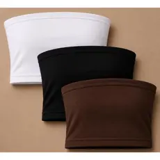 Top Faixa Feminino Tomara Que Caia Cropped Faixa Sem Bojo Básico Moda Verão Casual Elegante Blogueira