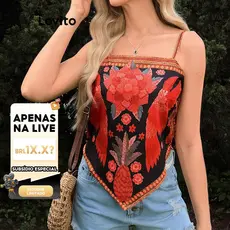 (LIVE STREAM SALE) Lovito Boho Tribal Print Padrão Regata para Mulheres LBL17515