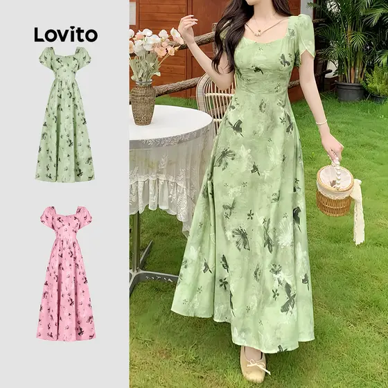 Lovito Vestido Elegante Borboleta Vestido De Verão/primavera Para Mulheres L132ED105