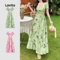 Lovito Vestido Elegante Borboleta Vestido De Verão/primavera Para Mulheres L132ED105