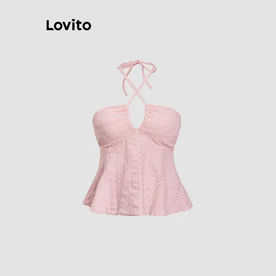 Lovito Regata Fofa Com Recorte Liso Para Mulheres L118ED104