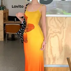 Lovito Vestido casual Ditsy com estampa floral para mulheres LNA73248