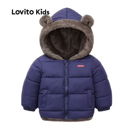 Lovito Kids Roupas de Inverno com Bolso para Menino Outono/inverno Jaqueta de Inverno para menino LCSSCSE6