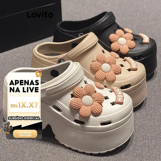 (Live Hosts' pick) Casual Plain 9 cm Extra Longas Sandália Plana para Mulheres LFA60336