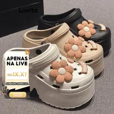 (Live Hosts' pick) Casual Plain 9 cm Extra Longas Sandália Plana para Mulheres LFA60336