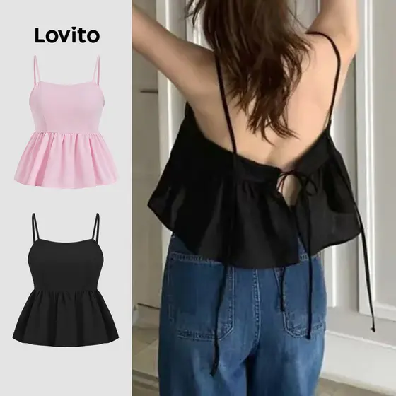 Lovito Sexy Fivela Lisa Pele Macia Controle De Barriga Modelador Preto Elástico De 4 Vias Para Mulheres LNA104014