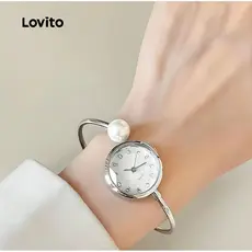Lovito Relógio de Quartzo Casual Relógio de Quartzo para Mulheres LFA86253
