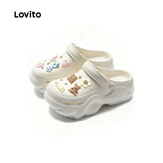 Lovito Sandálias Femininas Casuais Leves e planas LFA97001
