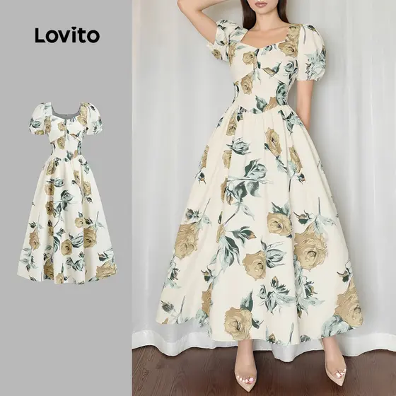 Lovito Vestido Casual De Férias Com Zíper E Nó Primavera/verão Para Mulheres L149LD264