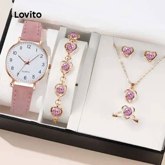 Lovito Relógio Relógio e Conjunto de Pulseira Greenchicken Watch LFASCS660
