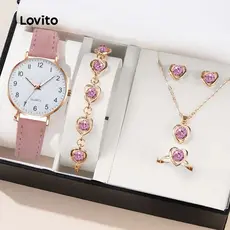 Lovito Relógio Relógio e Conjunto de Pulseira Greenchicken Watch LFASCS660