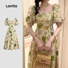Lovito Vestido Boho Para Primavera/verão Para Mulheres L149ED157
