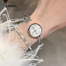 Lovito Relógio de Quartzo com Diamante Brilhante Elegante LFA111061