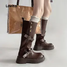 Lovito Botas Casuais de Plataforma para mulheres LFA97043