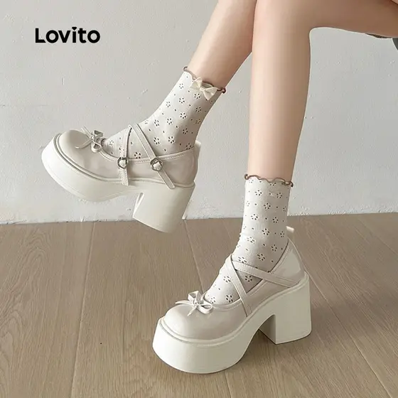 Lovito Saltos Plataforma Casuais para mulheres. LFA106010