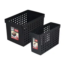Kit 1 Caixa Arquivo Móvel Estreito + 3 Arquivo Largo Preto Pasta Ordene