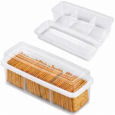 Porta Biscoitos e Torradas com Tampa Porta Mantimentos Café da Manhã BPA Free Nitron