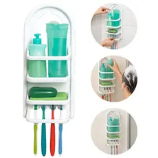 Porta Shampoo Prateleira Madri Suporte Organizador para Banheiro Shampoo Sabonete e Cosméticos