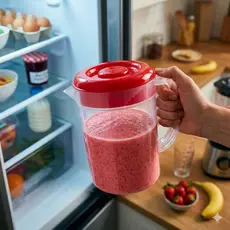 Jarra de Suco 2 Litros Com Tampa Nitron Porta Água Refrigerante e Bebidas BPA Free Prática
