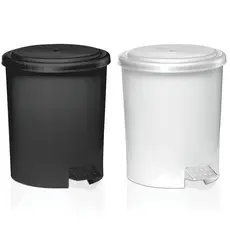 Lixeira com Pedal 7 Litros para Banheiro Cozinha Escritório Compacta Resistente Nitron