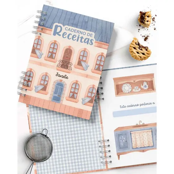 Caderno de receitas capa dura laminada caderno anotar receitas