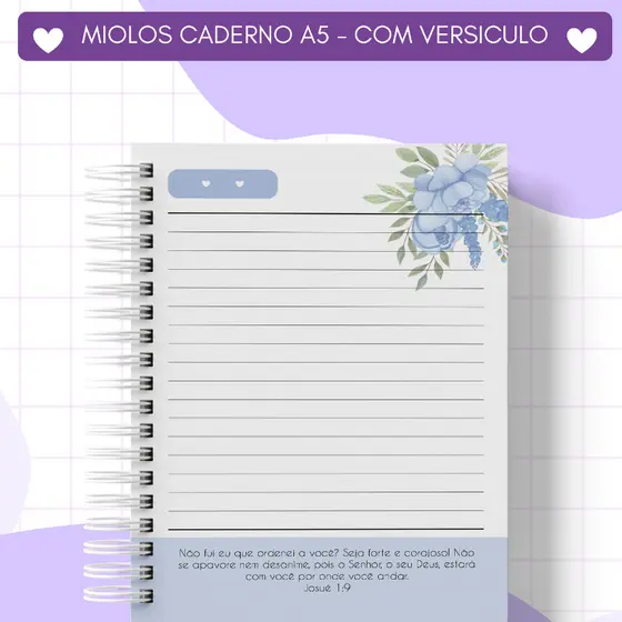 Caderno versiculos 100 pag CAPA SUPRESA  LINHA CRISTÃ ******* TAMANHO A5 = 15X21 *******
