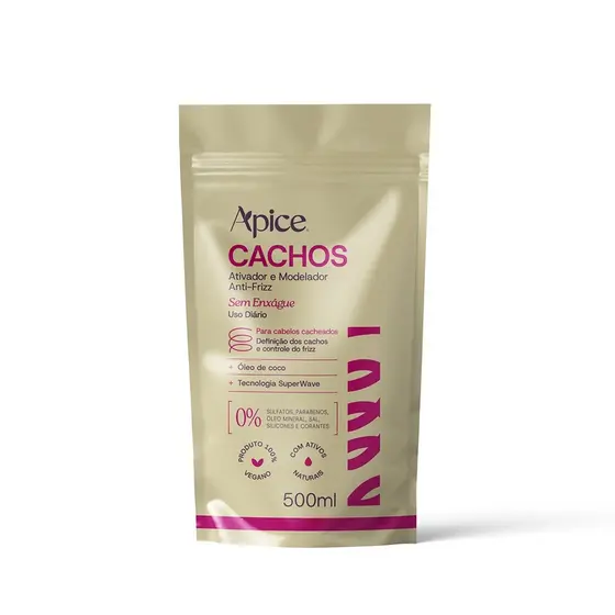 Refil Ativador e Modelador Anti-Frizz Cachos 300ml Apice