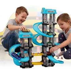 Brinquedo Pista De Carrinhos Corrida Infantil Meninos Estacionamento 3/5 Andares Presente Modulável