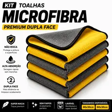 Flanelas Pano Toalha Microfibra Automotiva Premium 1 ,2 e 3 Unidades 40x30 e 60x30 Cm Para Lavagem de Carro