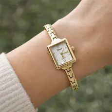 Relógio Bracelete Pulseira Feminino Retro Aco Inox