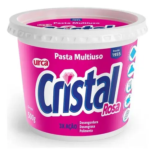 Pasta Para Limpeza Multiuso Cristal Rosa 500g