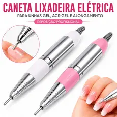 Caneta Lixadeira para Motor Porquinho Profissional Unhas Gel Acrigel Reposição