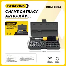 Chave Catraca Articulável BOM-3904 - Bomvink