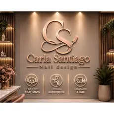 Logomarca em MDF 3mm Personalizada para parede sobmedida, Letreiro para empresas e lojas, Envio Rapido.