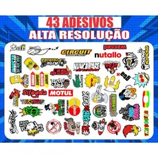 Cartela 43 adesivos automotivo, Alta Qualidade !