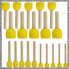 Conjunto De Pincéis De Esponjas Redondas , 20 Peças , Ferramentas De Pintura Infantil-De Esponja DIY Em 4 Tamanhos Para
