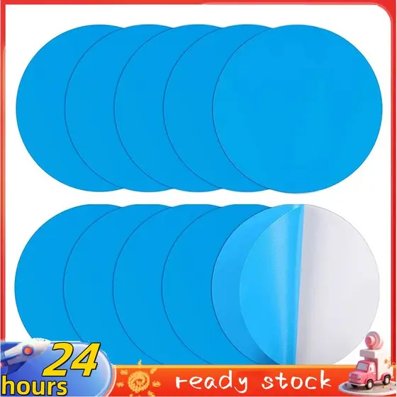 Patches Autoadesivos De Reparo Para Piscinas , Pacote De 10 Kits De Em PVC , Piscina Autoadesiva Subaquático