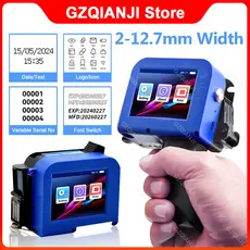 Impressora Jato De Tinta Portátil 12.7mm Com Alças , Mini , Data De Validade , Código , Logotipo , Números De Lote