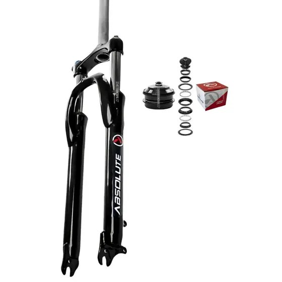 Garfo Suspensão Bike Aro 29 Absolute Mxfk18 Aheadset Com Trava + Caixa De Direção
