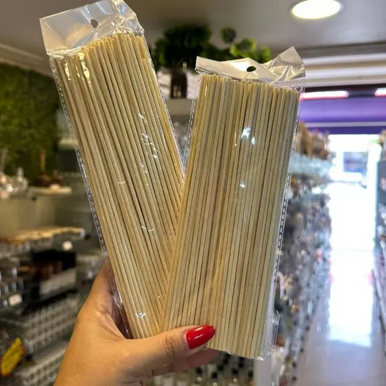 100 Unidades De Varetas Palitos De Madeira Para Difusor Aromatizador 25cm