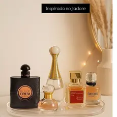 Miniatura Frasco Porta Perfume De Vidro 20 ml Vazio com Spray e Tampa Dourada inspiração