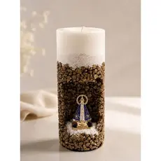 Vela Gruta Oratória Perfumada 18cm Nossa Senhora Aparecida Fátima Dia das Mães