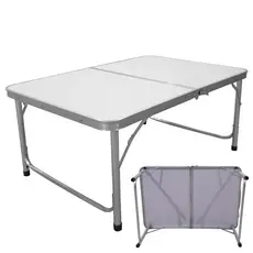  Mesa Dobrável Portátil Vira Maleta 90cm Camping Praia